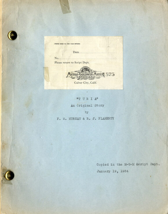 TABU [TURIA] (1930) Set of 3 variant film scripts by F.W. Murnau and Robert J. Flaherty