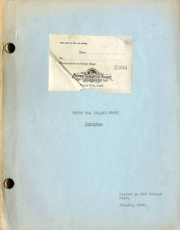 TABU [TURIA] (1930) Set of 3 variant film scripts by F. W. Murnau and Robert J. Flaherty - Image 2