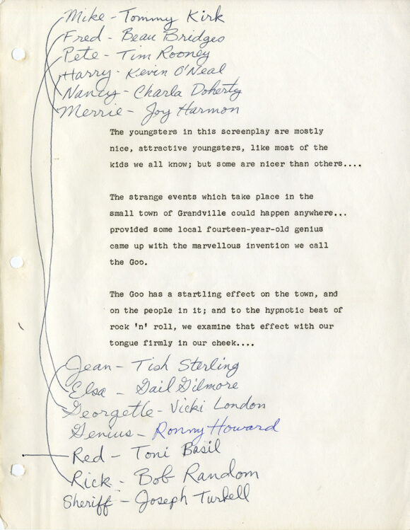 VILLAGE OF THE GIANTS (Apr 13, 1965) Final Draft screenplay by Alan Caillou, signed by Johnny Crawford - Image 5