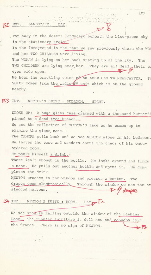 MAN WHO FELL TO EARTH, THE (1976) Draft film script of set decorator Simon Wakefield - Image 3