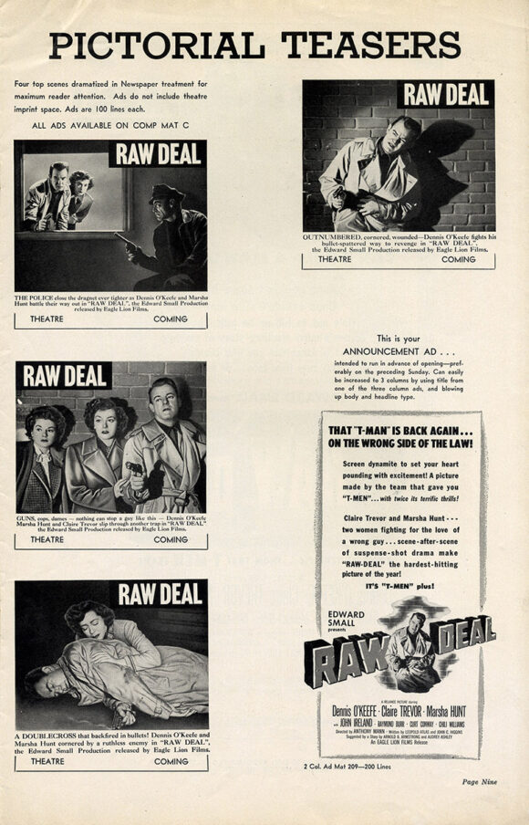 RAW DEAL (1948) Pressbook