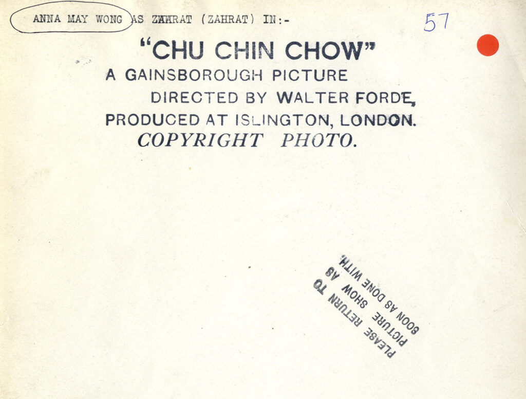 ANNA MAY WONG / CHU CHIN CHOW (1934) Photo