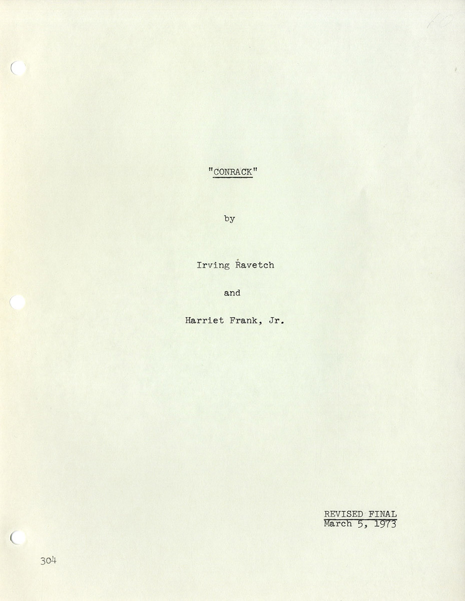 CONRACK (1972-73) Set of 3 variant screenplays by Irving Ratchetch ...