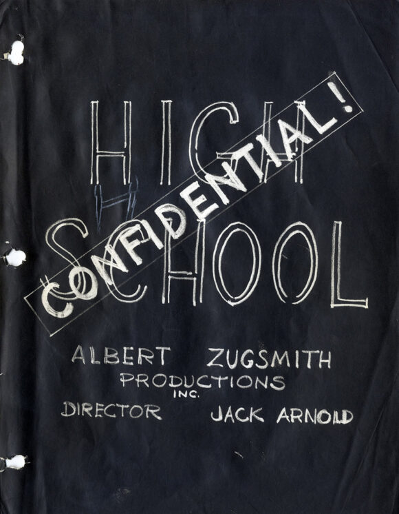 HIGH SCHOOL CONFIDENTIAL (1958) Set of storyboards