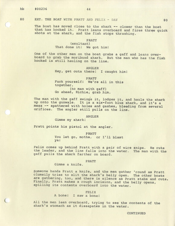 JAWS (Nov 30, 1973) Revised Second Draft screenplay by Peter Benchley