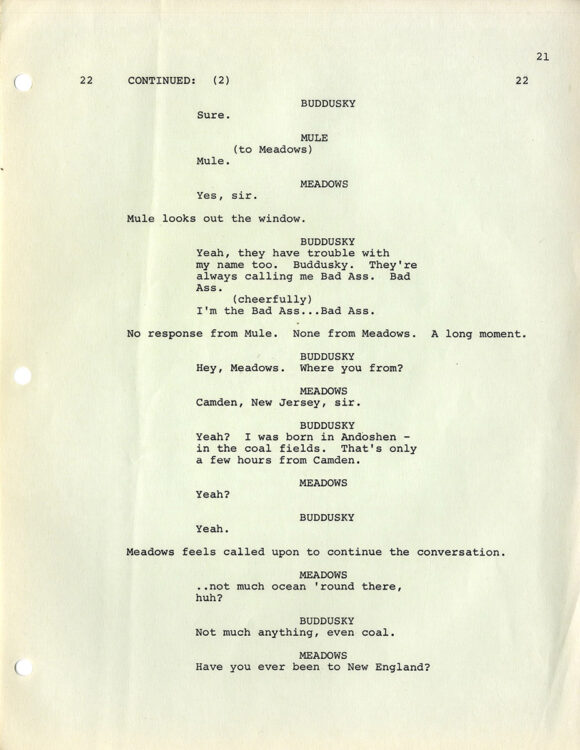 LAST DETAIL, THE (1973) Shooting script by Robert Towne