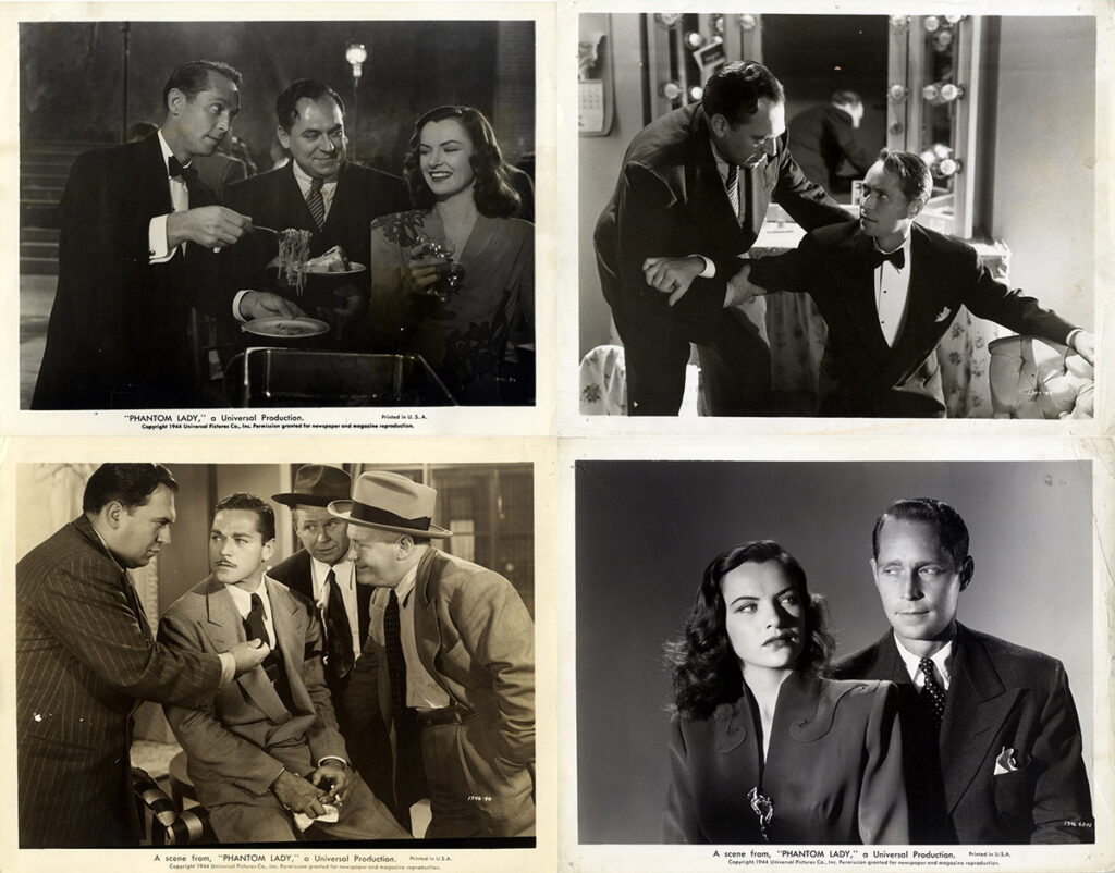 PHANTOM LADY (1944) Set of 10 photos