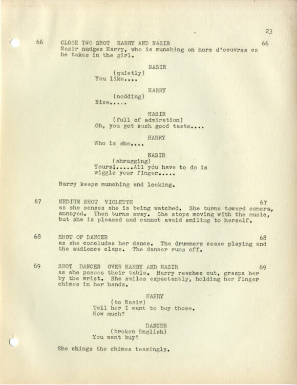 SIROCCO (Oct 30, 1950) Final Draft screenplay by Albert Bezzerides, Hans Jacoby - Image 4