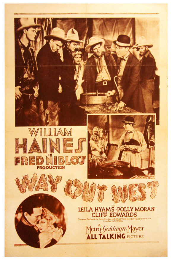 WAY OUT WEST (1930) One sheet poster