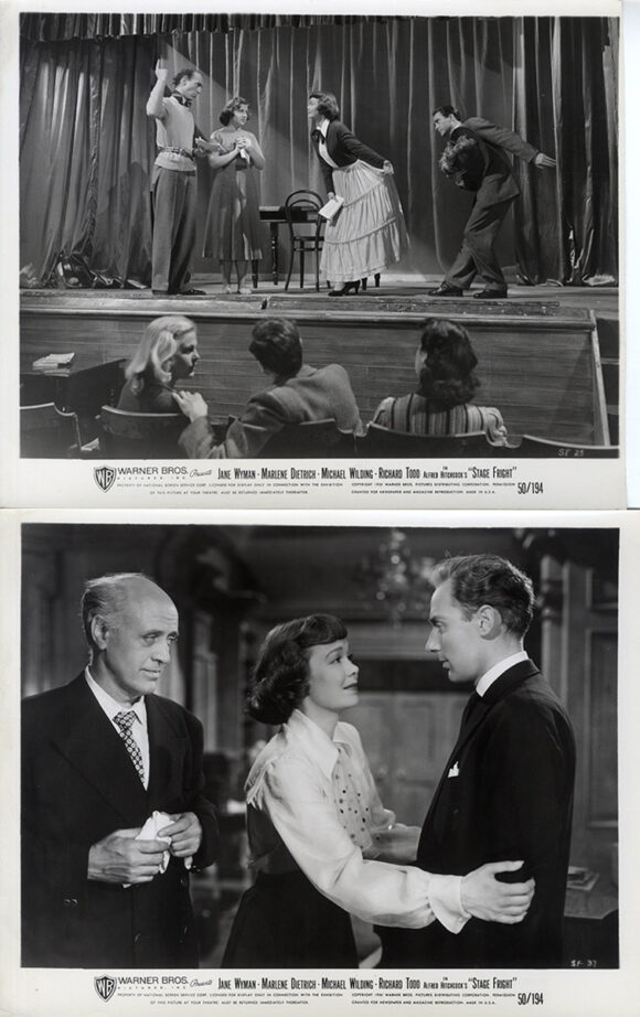 STAGE FRIGHT (1950) Set of 14 photos