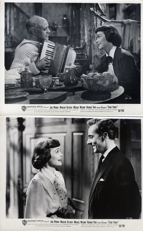 STAGE FRIGHT (1950) Set of 14 photos