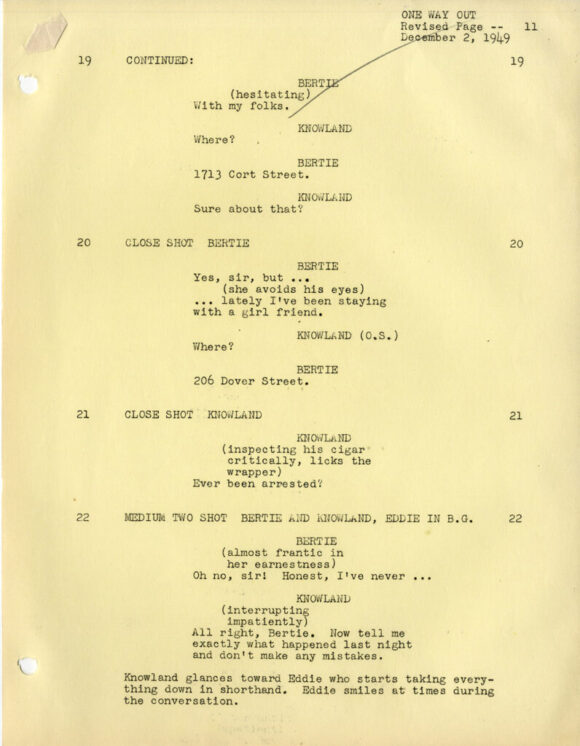 CONVICTED (Nov 30, 1949) Final Draft screenplay by William Bowers - Image 3