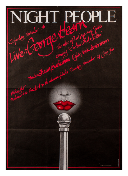 NIGHT PEOPLE (Nov 26-27, [1983]) Event poster for NYC nightclub The Saint