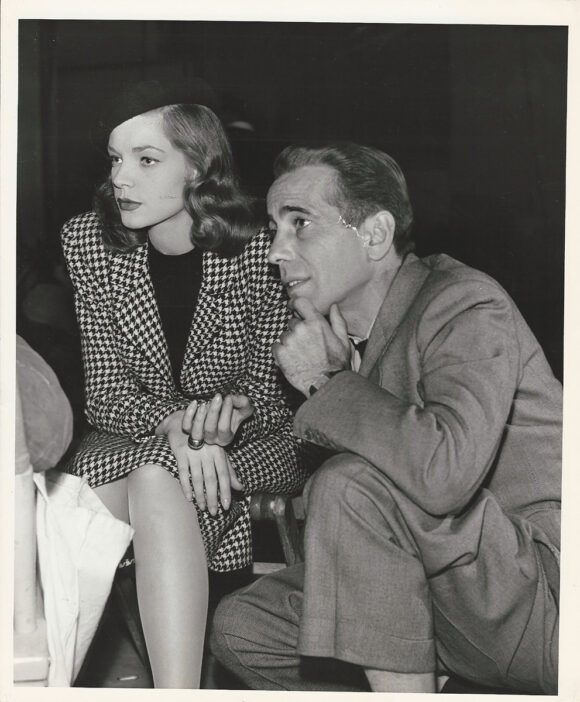 BIG SLEEP, THE (1946) Candid photo by Lloyd MacLean | Humphrey Bogart, Lauren Bacall