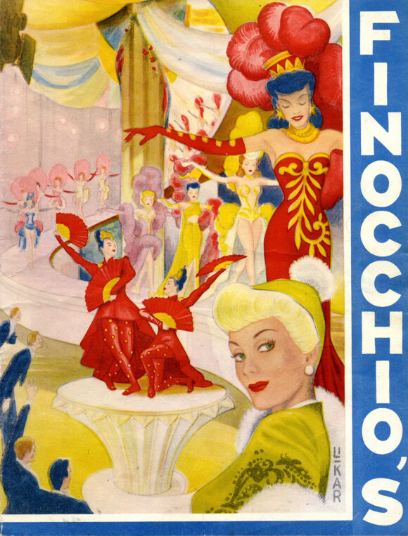 FINOCCHIO's (ca. 1945) Nightclub program