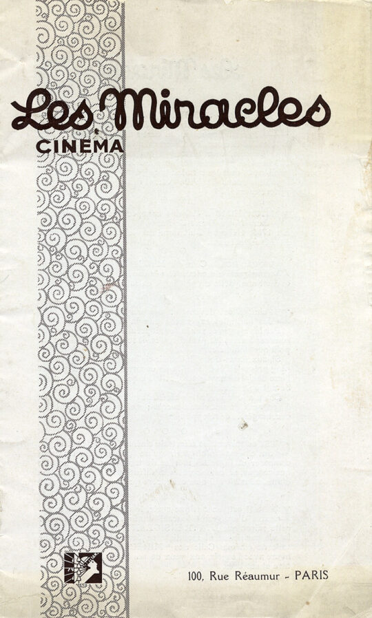 HALLELUJAH (1929; ca. 1930 first French release) Program