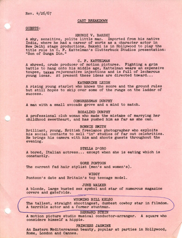 PARTY, THE (under working title R.S.V.P.) (Apr 12, 1967) Film script - Image 3