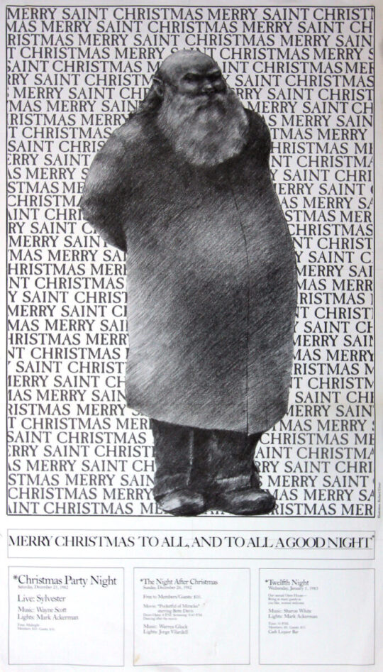 MERRY SAINT CHRISTMAS (3 events, incl. CHRISTMAS PARTY ft. Sylvester live) (Dec 25, 1982) Event poster