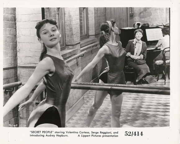 SECRET PEOPLE (1952) Photo ft. Audrey Hepburn at the dance barre