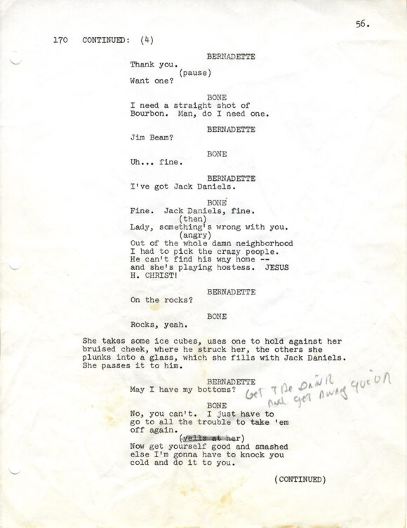 BONE [under working title UNREAL] (1972) Shooting script signed by writer-director Larry Cohen - Image 3