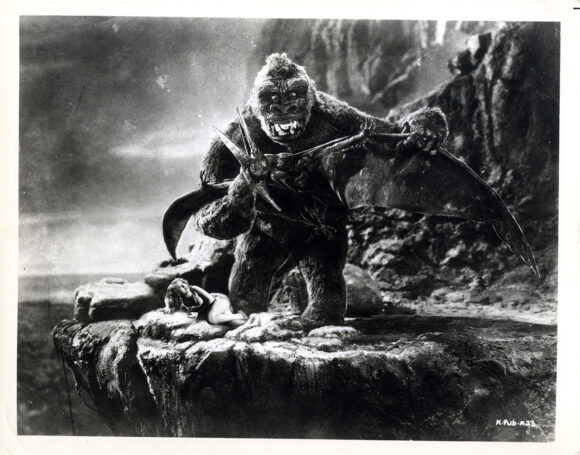 KING KONG (1933; 1938 reissue) Photo with Fay Wray atop Skull Island