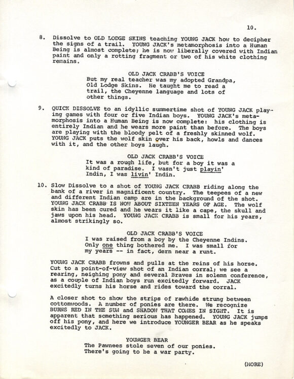 LITTLE BIG MAN: A Screenplay by Calder Willingham, Based on the Novel... by Thomas Berger (1968) Pre-shooting draft script