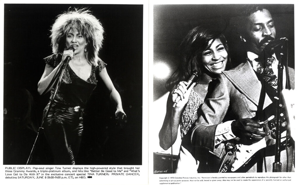 TINA TURNER (ca. 1960s-80s) Set of 9 photos