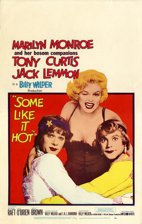 SOME LIKE IT HOT (1959) Window card poster