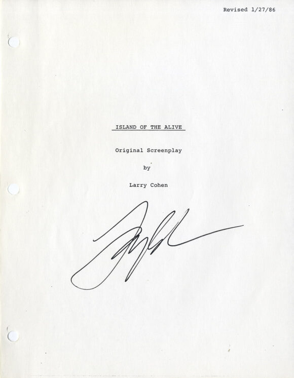 IT'S ALIVE III: ISLAND OF THE ALIVE (1986) Larry Cohen-signed archive - Image 2