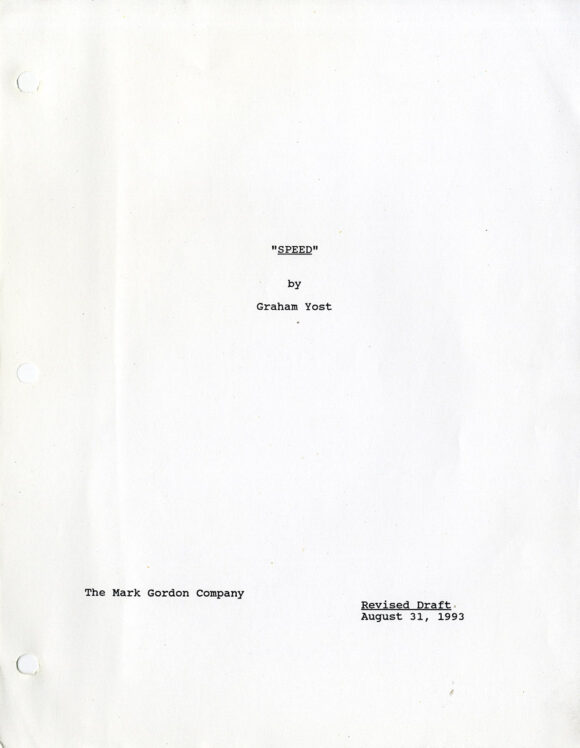 SPEED (1994) Film script