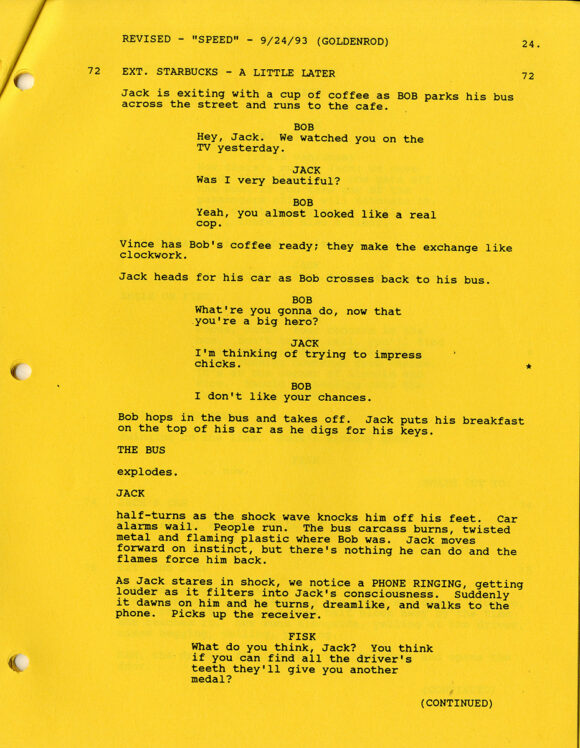 SPEED (1994) Film script