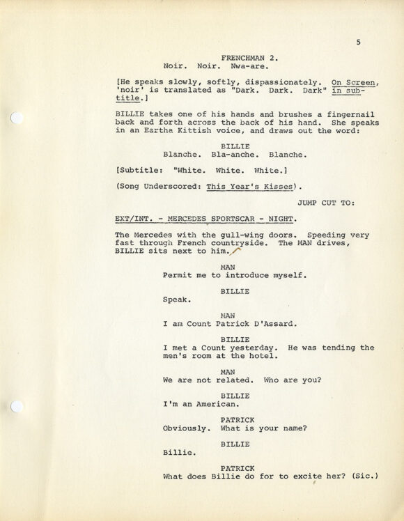 LADY SINGS THE BLUES (Jan 15, 1970) Second draft screenplay by Terence McCloy - Image 3