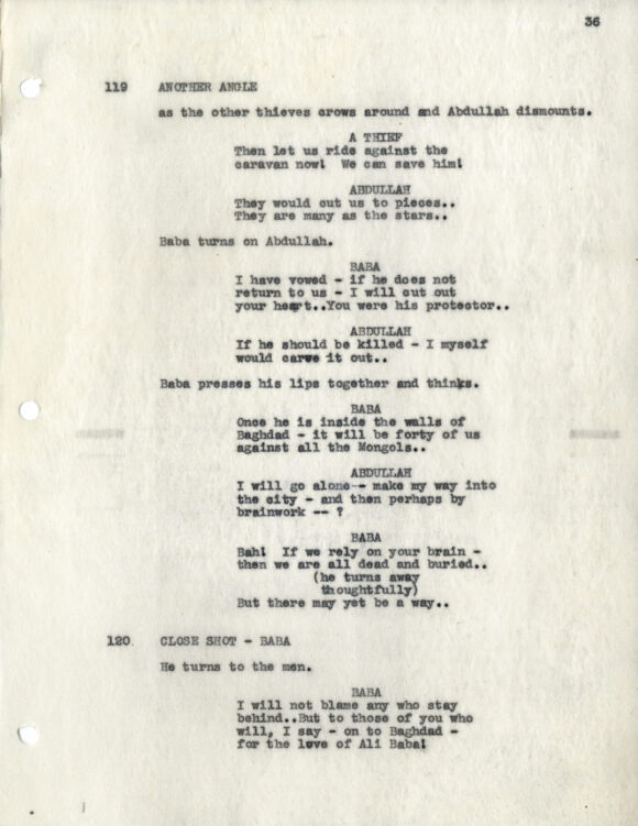 ALI BABA AND THE FORTY THIEVES (May 20, 1943) Revised Screenplay by Edmund L. Hartmann