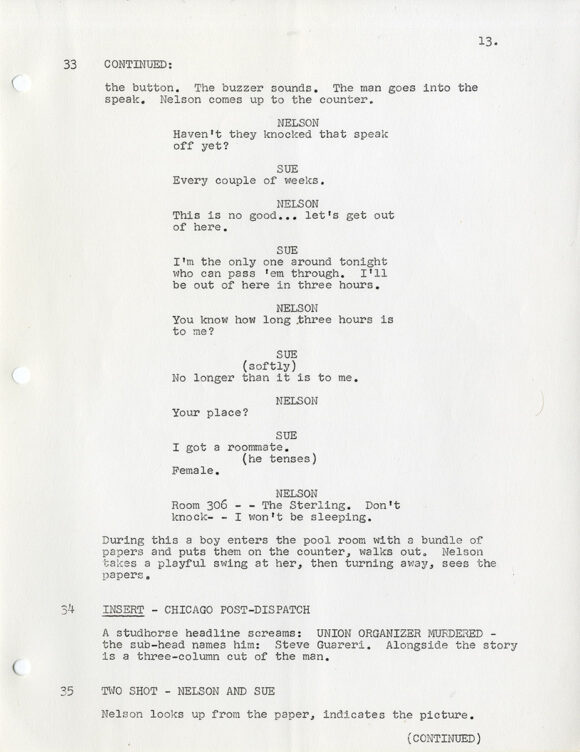 BABY FACE NELSON (Jul 11, 1957) Film script by Irving Shulman