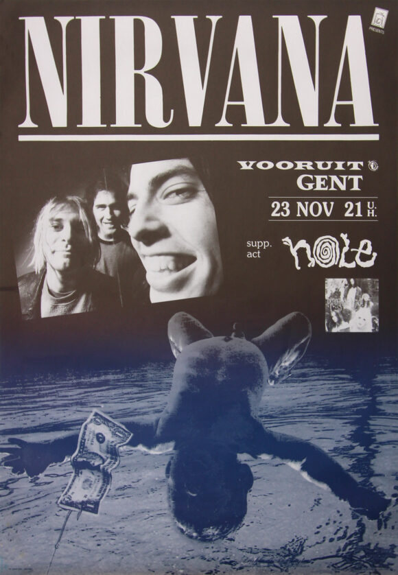 NIRVANA (1991) Belgian concert poster