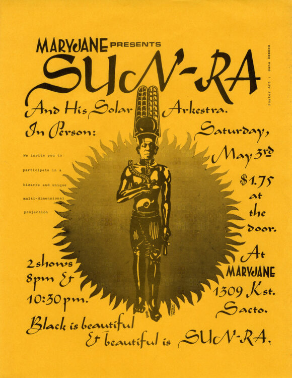 SUN RA AND HIS SOLAR ARKESTRA IN PERSON (1969) Concert poster