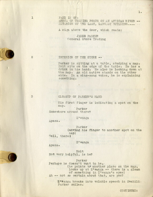 TARZAN THE APE MAN (1931) Film script by Cyril Hume, Ivor Novello