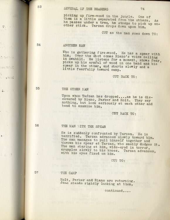 TARZAN, THE APE MAN (1931) Film script by Cyril Hume, Ivor Novello