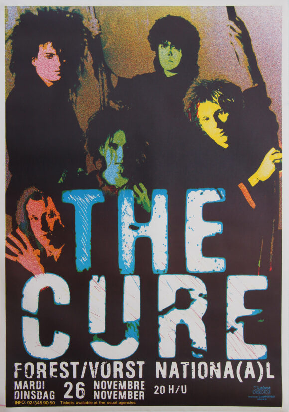 THE CURE (1985) Belgian concert poster