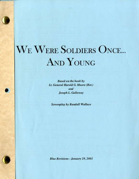 WE WERE SOLDIERS (2001) Blue revised film script adapted by Randall Wallace