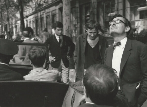 CLAUDE CHABROL ON SET [1962-65] Set of 2 French BTS photos