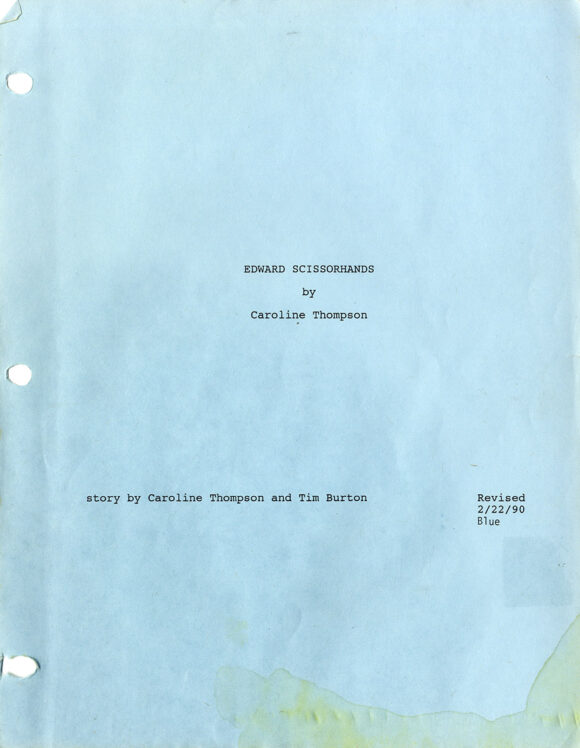 EDWARD SCISSORHANDS (1989-90) Script archive