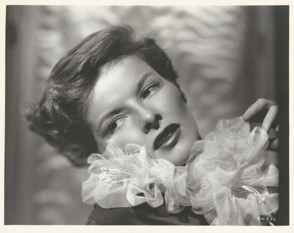 KATHARINE HEPBURN (ca. 1935) Stamped portrait by Ernest S. Bacharach