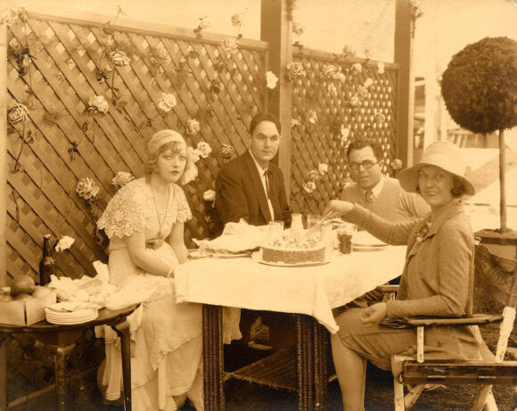 KING VIDOR & CAST | SHOW PEOPLE (1928) BTS photo on set