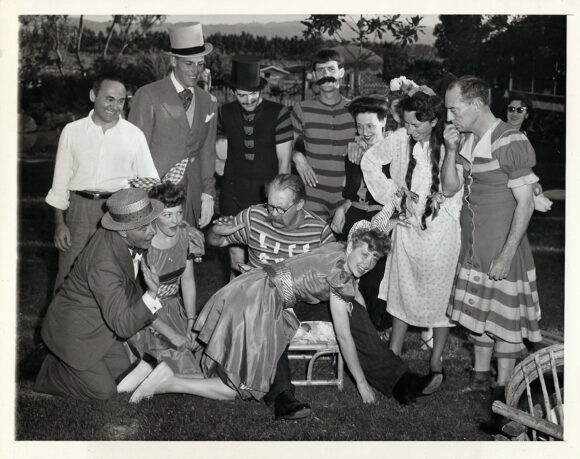 LUCILLE BALL & ALL-STAR GANG AT GAY 90s BIRTHDAY (1944) MGM Photo