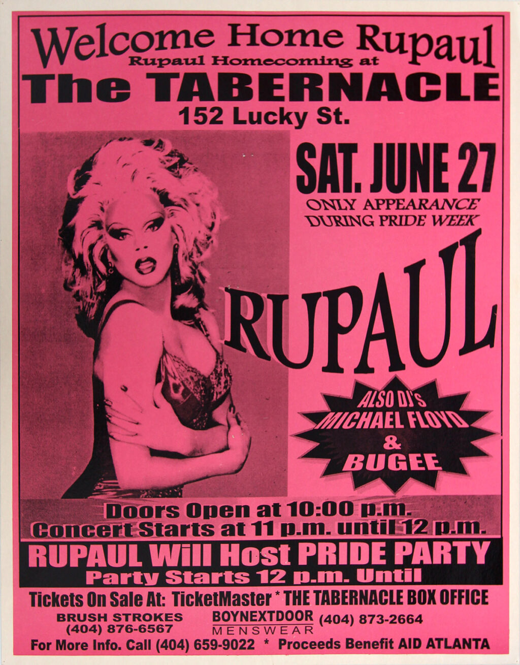 RUPAUL HOMECOMING [1998] Concert poster