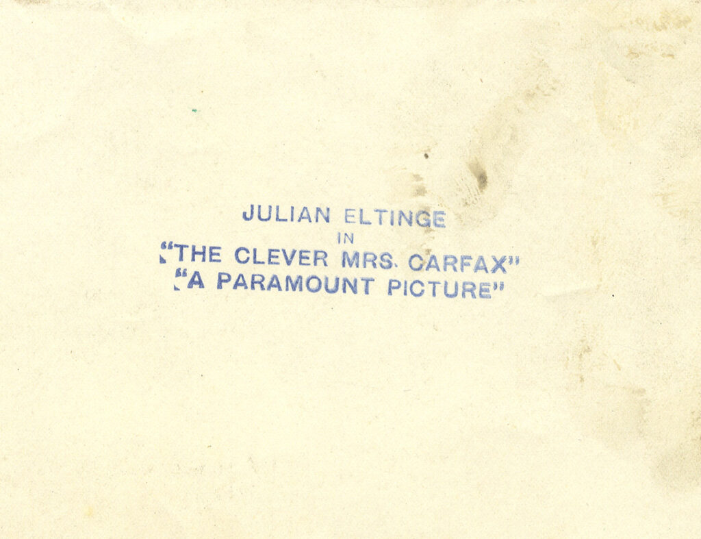 JULIAN ELTINGE (ca. 1915-31) Photo archive