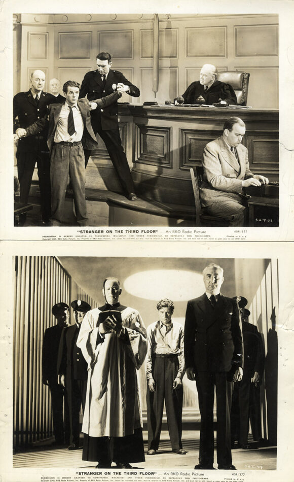 STRANGER ON THE THIRD FLOOR (1940) Set of 5 photos