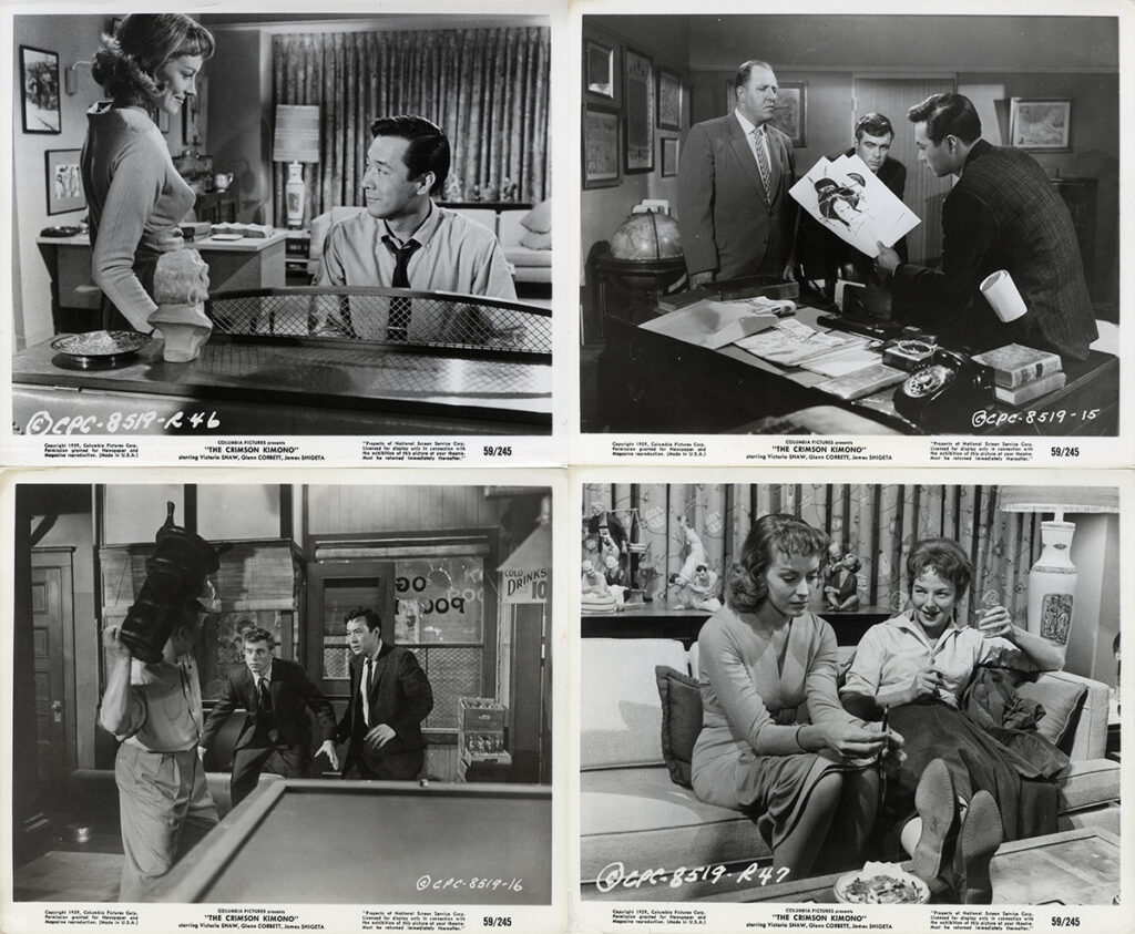 Sam Fuller (writer, director) THE CRIMSON KIMONO (1959) Set of 14 photos