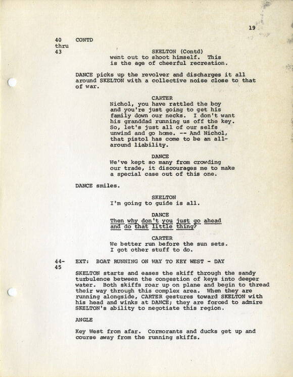 Thomas McGuane (screenwriter, director) 92 IN THE SHADE [NINETY TWO IN THE SHADE] (1974) Archive of 2 film scripts